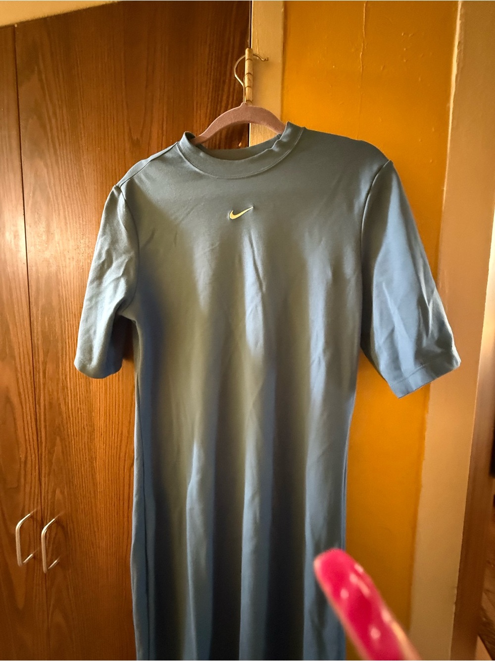 Nike woman’s Short-Sleeve Crew T-Shirt in Slate Blue with Small Swoosh